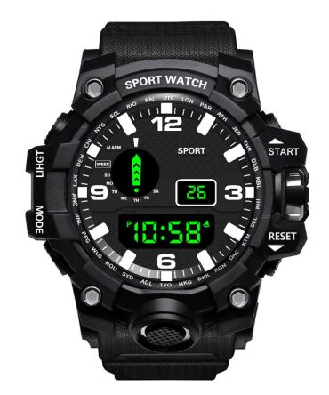 Mens Digital Sports Watches LED Screen Large Face Military Watches