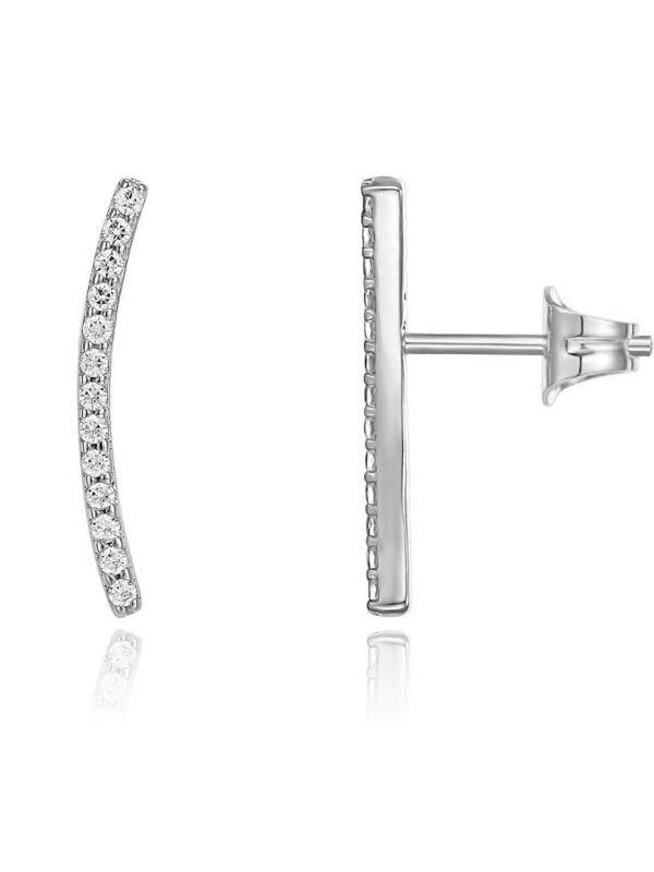 14K Gold Plated Ear Crawler Sterling Silver Stud Ear Climber Jackets