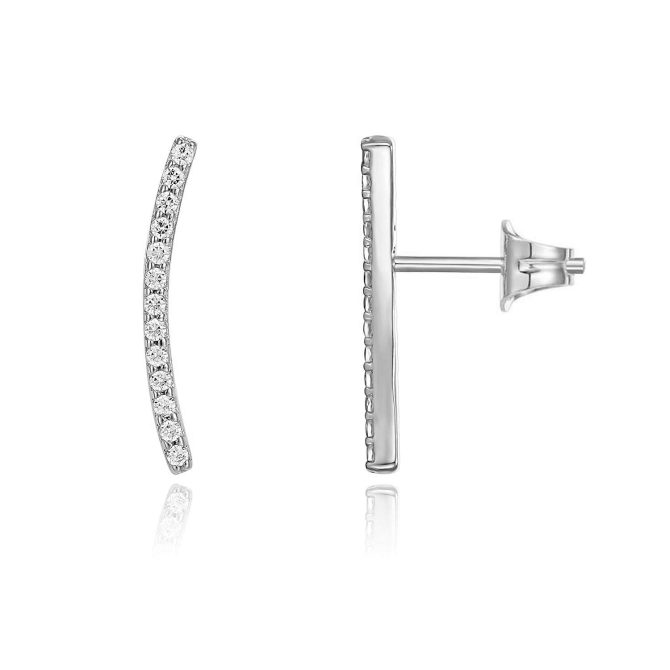 14K Gold Plated Ear Crawler Sterling Silver Stud Ear Climber Jackets
