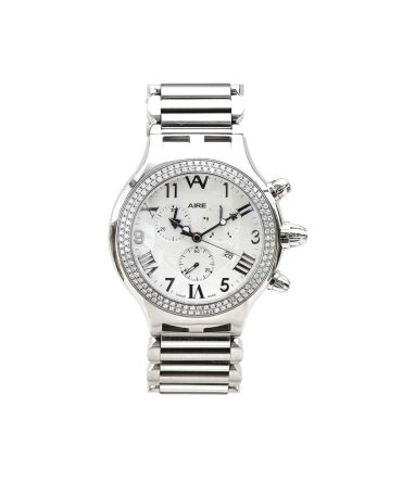 Aire Parlay Swiss Made Over Sized Chronograph Mens Diamond Watch