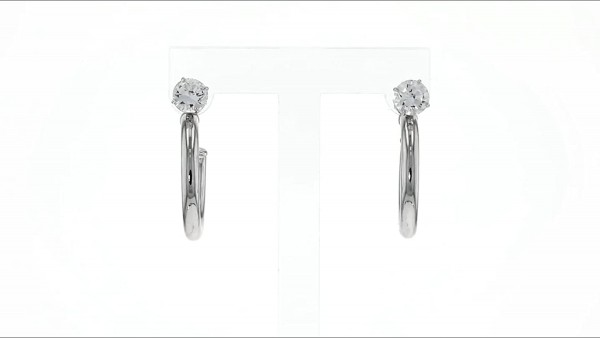 Ross-Simons 14kt White Gold Hoop Earring Jackets