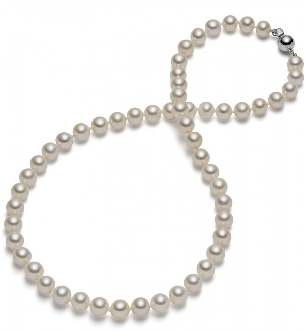 HinsonGayle AAA Handpicked White Round Pearl Necklace