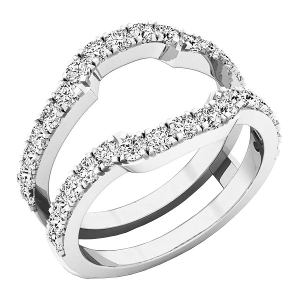 Enhancer Guard Double Ring Zirconia CZ Ladies Wedding Band