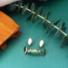 14K Gold Plated Vampire Fang Grillz Set – Perfect for Costume Parties & Bold Looks!