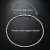 EFTOM 1 Row Silver Rhinestone Choker Necklace