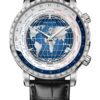 Agelocer Men's Genuine Diamond Dial Blue World time Mechanical Calendar
