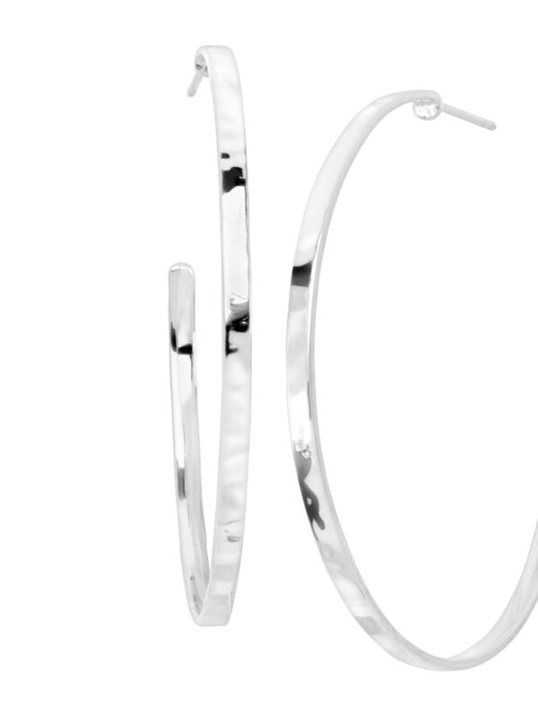 Hammered Hoop Earrings in Sterling Silver Silpada 'Circle Up'