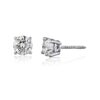 14K White Gold Diamond Stud Earrings for Women