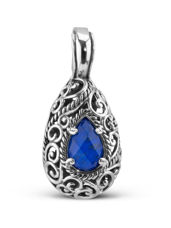 Blue Lapis Gemstone Doublet Pendant Enhancer