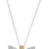 Sterling Silver Bumblebee Pendant Necklace