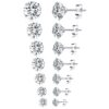 Tornito 7 Pairs 20G Stainless Steel Stud Earrings