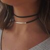 Jakawin Choker Necklace Adjustable Black Collar Necklaces