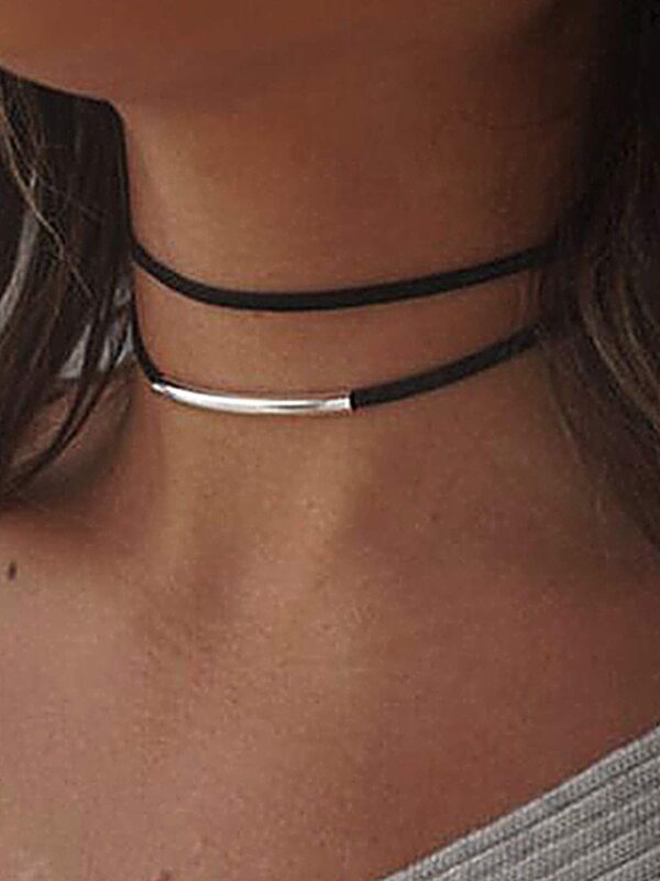 Jakawin Choker Necklace Adjustable Black Collar Necklaces