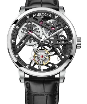 Agelocer Men's Watch Top Brand Double-Sided Hollow Transparent caseback