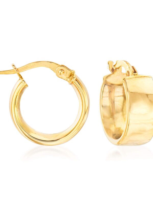 Ross-Simons Italian 14kt Yellow Gold Huggie Hoop Earrings