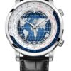 Agelocer Men's Genuine Diamond Dial Blue World time Watch