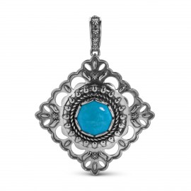 American West Sterling Silver Blue Turquoise