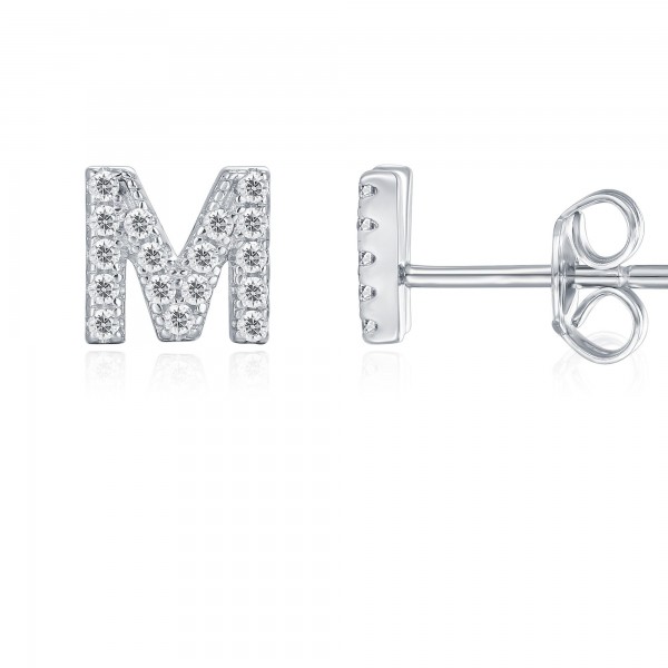 PAVOI Sterling Silver CZ Simulated Diamond Stud Earrings
