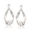 Ross-Simons Sterling Silver Ribbon Drop Earring Jackets