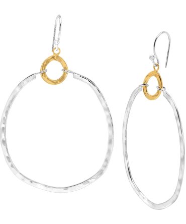 Silpada 'Dynamic Duo' Double Circle Drop Earrings