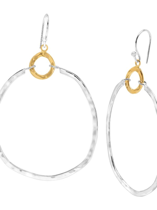 Silpada 'Dynamic Duo' Double Circle Drop Earrings