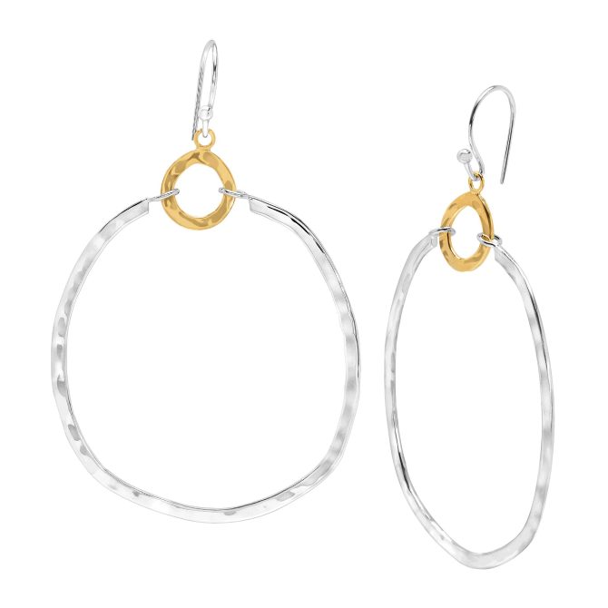 Silpada 'Dynamic Duo' Double Circle Drop Earrings