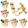 12pcs Imitation Crystal Clip-on Earring Converters Earring