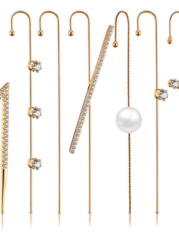 7 Pieces Ear Cuff Wrap Crawler Hook Earrings