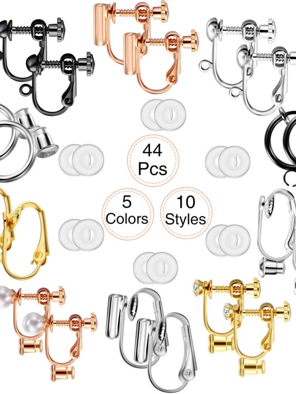 Hicarer 10 Pair Clip-on Earring Converters