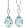 Gem Stone King Sterling Silver Long Drop Dangle Earrings