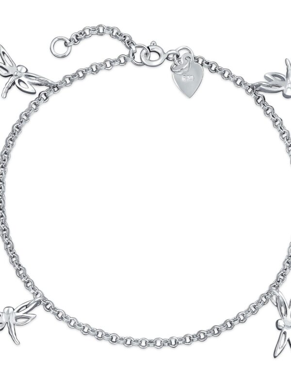 4 Multi Dragonfly Anklet Dangle Charm Ankle Bracelet
