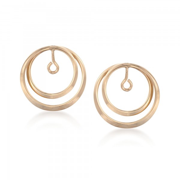 Ross-Simons 14kt Yellow Gold Double Loop Circle Earring Jackets