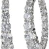 Platinum Plated Sterling Silver Hoop Earrings set