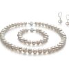 White Cultured Pearl Set For Women-16 in Chocker length