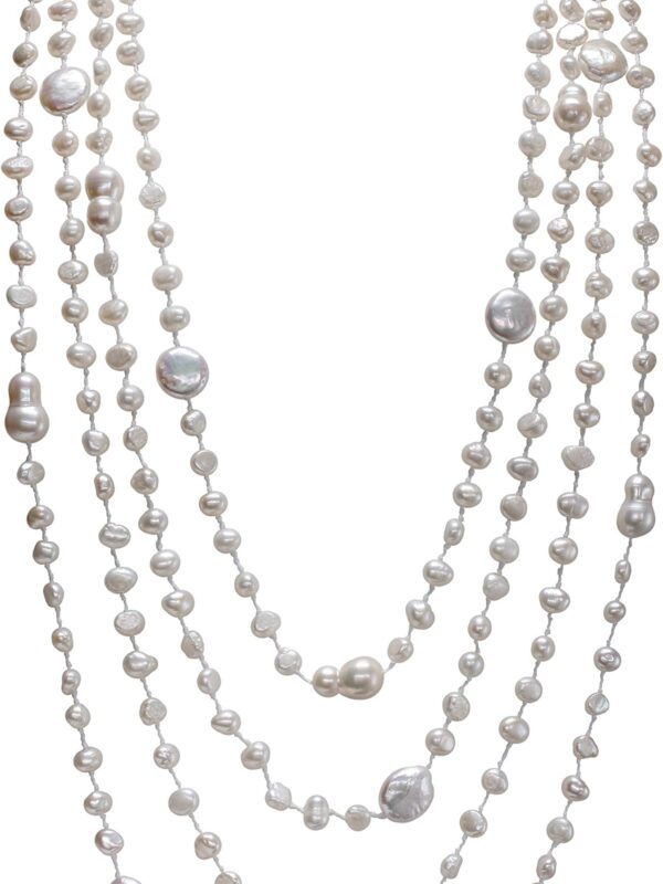 HinsonGayle"Destiny" Handcrafted 4-Strand Pearl Necklace