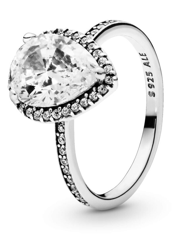 Pandora Jewelry Sparkling Teardrop Halo Cubic Zirconia Ring