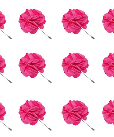 zakia-12pcs-mens-flower-lapel-pin-brooch-handmade-boutonniere-for-suit-wholesale-lot-neon-pink