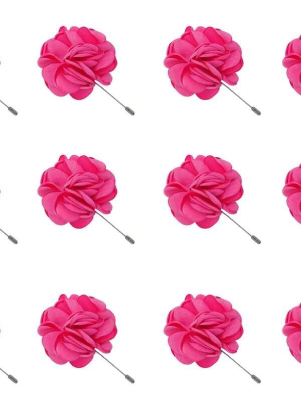 zakia-12pcs-mens-flower-lapel-pin-brooch-handmade-boutonniere-for-suit-wholesale-lot-neon-pink