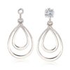 Ross-Simons 14kt White Gold Double Earring Jackets