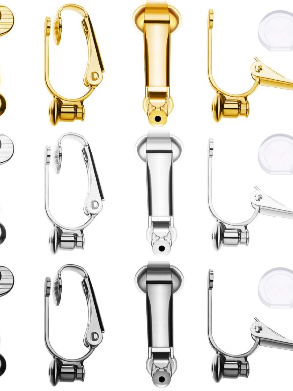 18 Pieces Clip-on Earrings Converter Components
