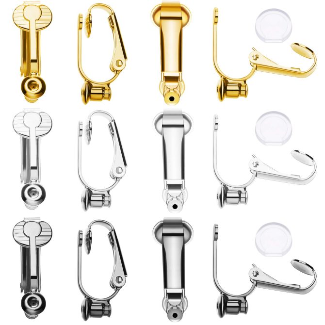 18 Pieces Clip-on Earrings Converter Components