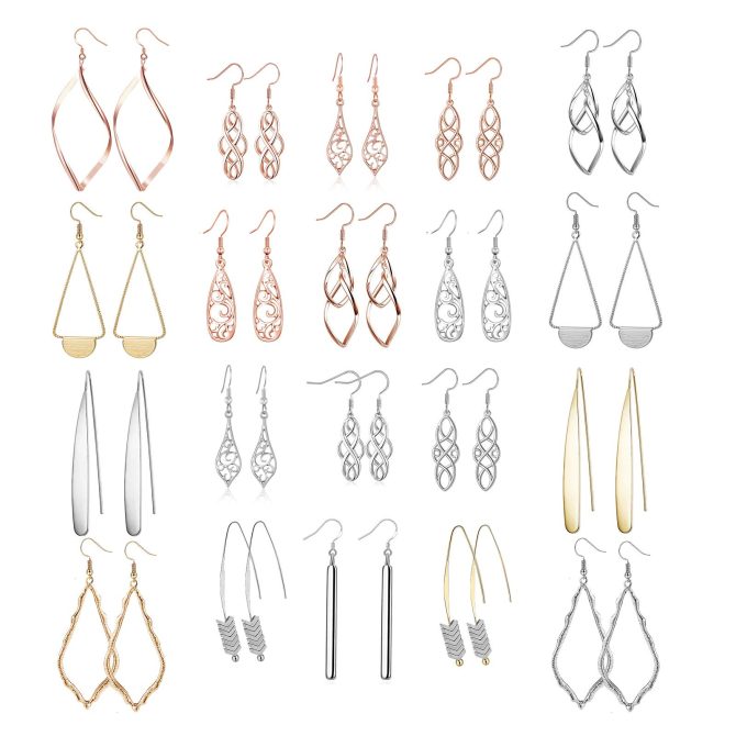 Dangle Earrings for Women Gold Bar Earrings