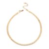 14K Gold Plated Thick Flat Flexible Snake Chain