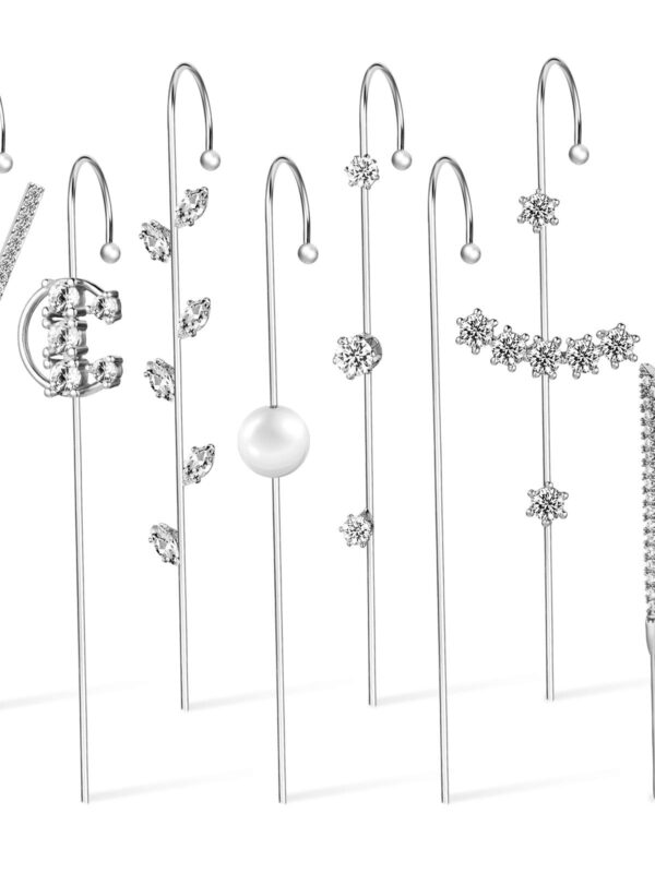 8 Pieces Ear Crawler Earrings Ear Cuff Wrap