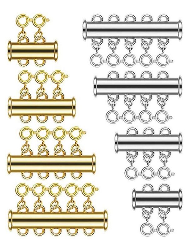 Necklace Connector Multi Strands Slide Tube Clasps