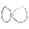 Ellen Tracy Sterling Silver Round Hoop Earrings for Women
