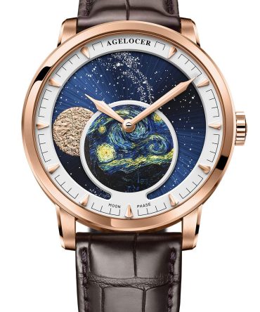 Agelocer Men's Watch Top Brand Blue Automatic Moon Phase