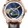 Agelocer Blue Moon Phase Watch with stainless steel case, moon phase display, and Italian leather strap for a sleek, stylish look. 🌙⌚ 