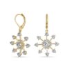 Christmas Cubic Zirconia Leverback Frozen