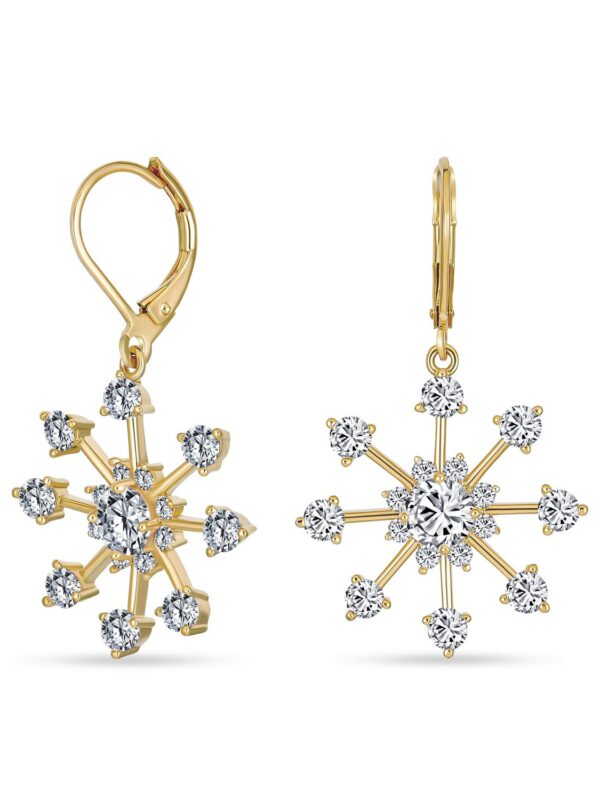 Christmas Cubic Zirconia Leverback Frozen
